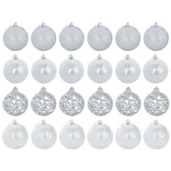 24pk Mixed Metallic Christmas Tree Baubles Bumper Set 8cm -Halloween Supply Store XS6476 1600 2 61089.1569325218.1100.1100