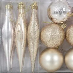 45pc Metallic Christmas Tree Decoration Set Mixed Baubles 17 45pc Metallic Christmas Tree Decoration Set Mixed Baubles -Halloween Supply Store XS6477 1600 4 33527.1569324603.1100.1100