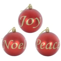 6pk Joy Peace Noel Christmas Tree Baubles Black Or Red 8cm -Halloween Supply Store XS6482 1600 1 27479.1569324170.1100.1100