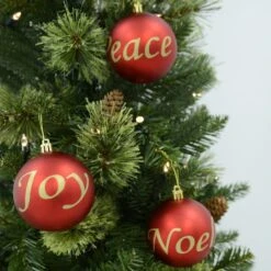 6pk Joy Peace Noel Christmas Tree Baubles Black Or Red 8cm -Halloween Supply Store XS6482 1600 lifestyle 30766.1569324179.1100.1100