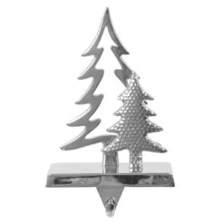 Silver Christmas Stocking Hanger Mantel Shelf Decoration -Halloween Supply Store XS6483 1600 1 84630.1567522914.1100.1100