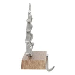 Christmas Stocking Hanger Metal Shape With Faux Wood Base -Halloween Supply Store XS6485 1600 2 01483.1567522748.1100.1100