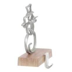 Christmas Stocking Hanger Metal Shape With Faux Wood Base -Halloween Supply Store XS6486 1600 2 76154.1567522753.1100.1100