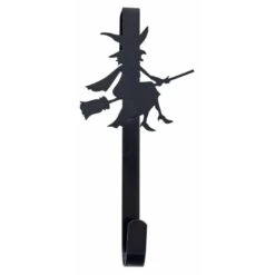 Black Metal Witch Halloween Wreath Hanger Over Door Design