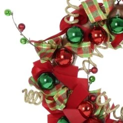24" Festive Cheer Christmas Wreath Hanging Door Decoration -Halloween Supply Store XS6496 1600 2 69856.1568119697.1100.1100