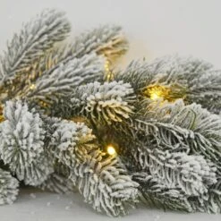 6ft Luxury Pre-Lit Christmas Garland With Artificial Snow -Halloween Supply Store XS6519 1600 3 17093.1570100176.1100.1100