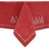 Christmas Tree Embroidered Tablecloths Napkins Fabric Red -Halloween Supply Store XS6568 corner 1600 81182.1570025704.1100.1100