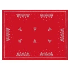 Christmas Tree Embroidered Tablecloths Napkins Fabric Red -Halloween Supply Store XS6568 top 1600 53648.1571051281.1100.1100