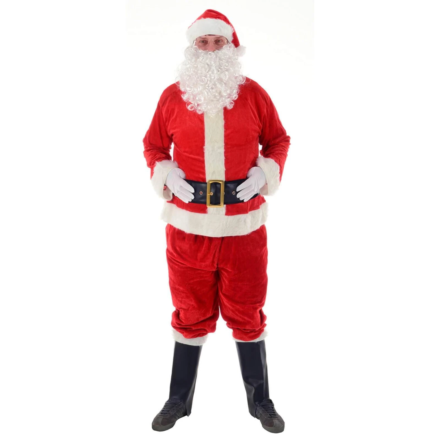 Deluxe 8 Piece Santa Suit Christmas Costume Festive Party 3 Deluxe 8 Piece Santa Suit Christmas Costume Festive Party