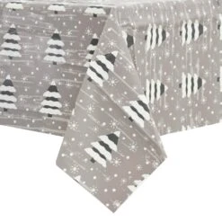 Christmas Tablecloth PVC Wipe Clean Xmas Table Cover -Halloween Supply Store XS7138 1 opt