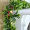 6ft Light Up Christmas Garland Mistletoe Berries Pine Cones -Halloween Supply Store XS7142 LS 1600 1 opt