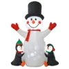 6ft Light Up Inflatable Snowman Penguins Snowflakes -Halloween Supply Store XS7216 1 opt