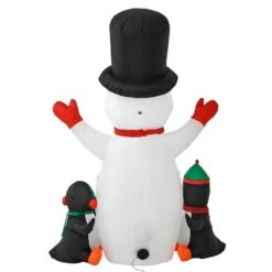 6ft Light Up Inflatable Snowman Penguins Snowflakes -Halloween Supply Store XS7216 3 opt