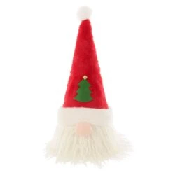 Novelty Christmas Tree Topper Santa Snowman Fabric Cone Hat 48cm -Halloween Supply Store XS7237 1 opt