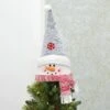Novelty Christmas Tree Topper Santa Snowman Fabric Cone Hat 48cm -Halloween Supply Store XS7238 LS 1 opt