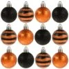 12pk Mini Halloween Decorative Baubles 4cm