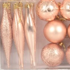 45pc Metallic Christmas Tree Decoration Set Mixed Baubles 15 45pc Metallic Christmas Tree Decoration Set Mixed Baubles -Halloween Supply Store XS7256 2 opt