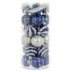 25pc Mixed Christmas Tree Baubles Set Decorations 6cm 13 25pc Mixed Christmas Tree Baubles Set Decorations 6cm -Halloween Supply Store XS7258 1 opt