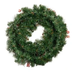 30" Christmas Wreath Candy Canes Sweets Snow Pine Cones -Halloween Supply Store XS7272 3 opt