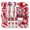 52pc Christmas Tree Baubles Set Mixed Design Red White -Halloween Supply Store XS7273 1 opt
