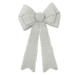 Light Up Christmas Door Bow Decoration Glitter 60cm -Halloween Supply Store XS7276 1 opt