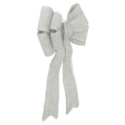 Light Up Christmas Door Bow Decoration Glitter 60cm -Halloween Supply Store XS7276 2 opt