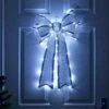 Light Up Christmas Door Bow Decoration Glitter 60cm -Halloween Supply Store XS7276 LS 2 opt