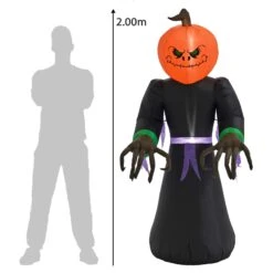 6.5ft LED Inflatable Pumpkin Head Monster Halloween Decoration -Halloween Supply Store XS7372 5 opt