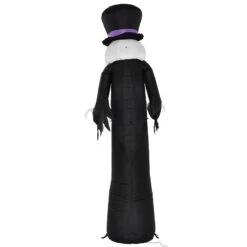 12ft LED Inflatable Ghost Monster Purple Hat Halloween Decoration -Halloween Supply Store XS7373 4 opt