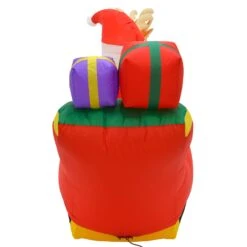 10ft LED Inflatable Santa Sleigh 3 Reindeer Christmas Decoration -Halloween Supply Store XS7385 3 opt