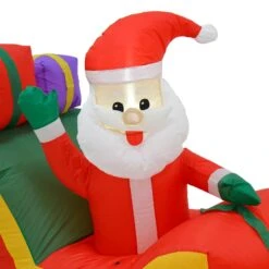 10ft LED Inflatable Santa Sleigh 3 Reindeer Christmas Decoration -Halloween Supply Store XS7385 6 opt