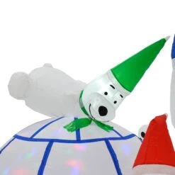 6ft Inflatable Igloo LED Disco Lights Polar Bears Decoration -Halloween Supply Store XS7386 5 opt