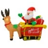 6ft LED Inflatable Santa Sleigh 2 Reindeer Christmas Decoration -Halloween Supply Store XS7391 1 opt