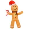 8ft Inflatable Gingerbread Man Candy Cane LED Christmas Decoration -Halloween Supply Store XS7393 1 opt