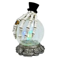 Skeleton Hand LED Crackle Glass Ball Halloween Decoration 20cm -Halloween Supply Store XS7408 2 opt
