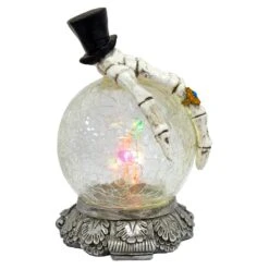 Skeleton Hand LED Crackle Glass Ball Halloween Decoration 20cm -Halloween Supply Store XS7408 3 opt