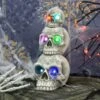 Light Up Skull Stack Colour Change LED Halloween Decoration 30cm -Halloween Supply Store XS7409 LS 1 opt