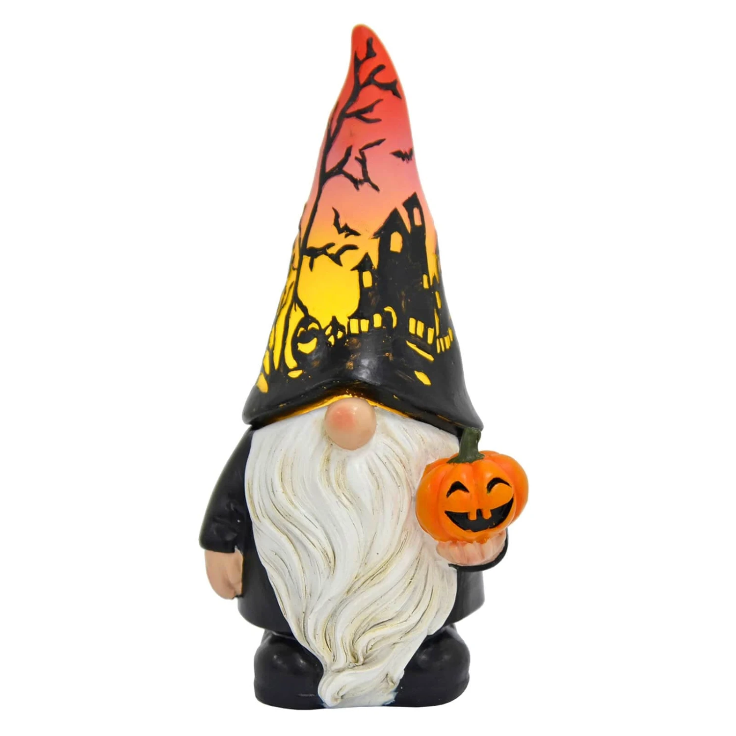Light Up Halloween Gnome With Pumpkin Figure Decoration 20cm 4 Light Up Halloween Gnome With Pumpkin Figure Decoration 20cm - Image 2