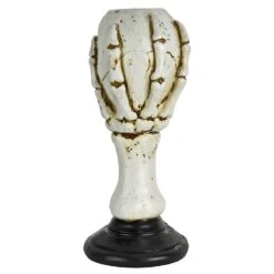 Skull Candle Holder Skeleton Hand Halloween Decoration 22cm -Halloween Supply Store XS7412 3 opt