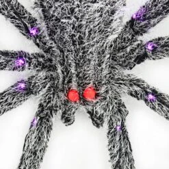 5ft LED Giant Spider Outdoor Halloween Prop Purple Red Lights -Halloween Supply Store XS7417 3 opt