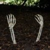 Set Of 2 LED Skeleton Arm Garden Stakes Halloween Decoration 46cm -Halloween Supply Store XS7418 LS 1 opt
