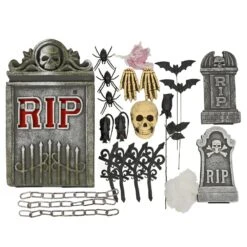 23pc Tombstone Set Halloween Party Graveyard Decorations -Halloween Supply Store XS7431 2
