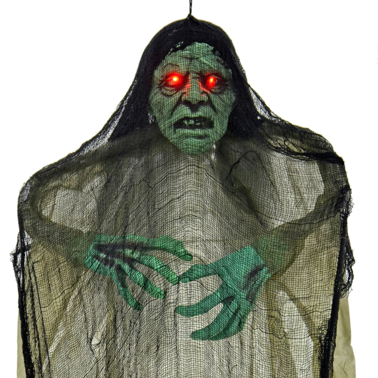 6ft Hanging Zombie Light Up Eyes Sounds Halloween Decoration 4 6ft Hanging Zombie Light Up Eyes Sounds Halloween Decoration - Image 2