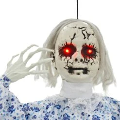 Light Up Scary Doll Red Eyes Sounds Halloween Decoration 60cm -Halloween Supply Store XS7444 2 opt