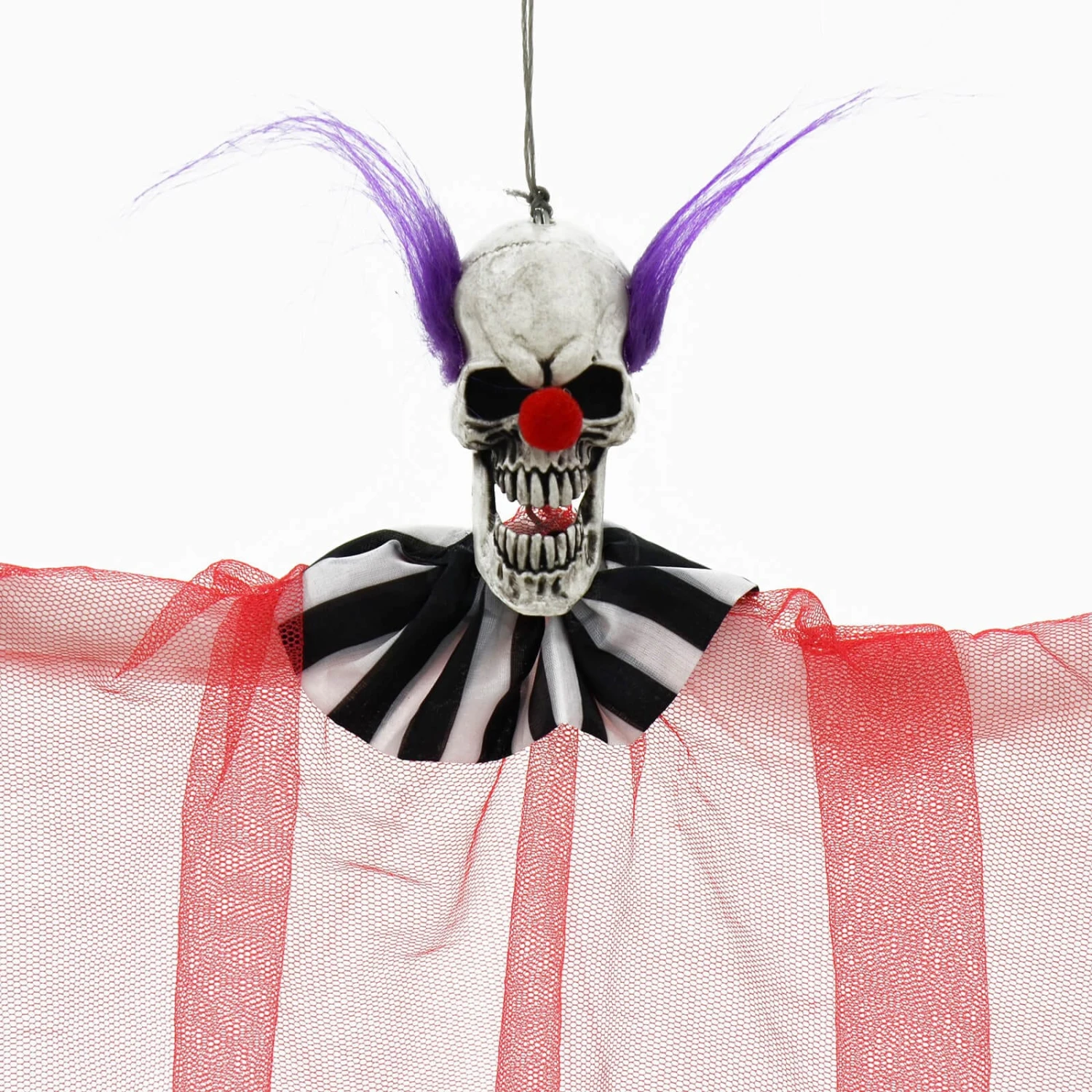 Set Of 3 Scary Clowns Skull Heads Halloween Decoration 58cm 4 Set Of 3 Scary Clowns Skull Heads Halloween Decoration 58cm - Image 2