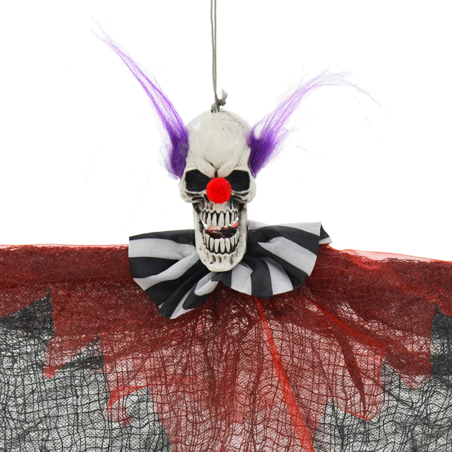 Set Of 3 Scary Clowns Skull Heads Halloween Decoration 58cm 6 Set Of 3 Scary Clowns Skull Heads Halloween Decoration 58cm - Image 4