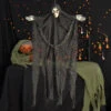 Hanging Skeleton With Chains Black Robe Ghost Decoration 60cm -Halloween Supply Store XS7456 LS 1 opt