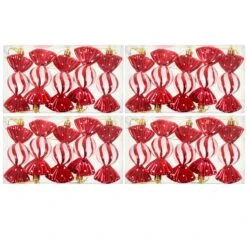 Pack Of 20 Sweetie Baubles Tree Decorations Red White Candy 11cm -Halloween Supply Store XS7466 4 1 opt
