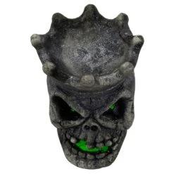 Light Up Skull Crown Candy Holder Halloween Decoration Grey 24cm -Halloween Supply Store XS7492 2 opt