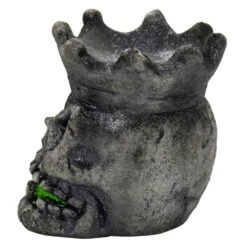 Light Up Skull Crown Candy Holder Halloween Decoration Grey 24cm -Halloween Supply Store XS7492 3 opt